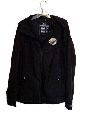 UNRL Bemidji University Black Midweight Hooded Jacket Size Large